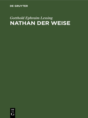 cover image of Nathan der Weise